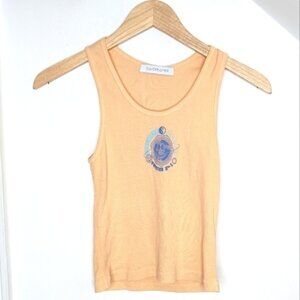 DAYDREAMER Records Ribbed Graphic Fitted Tank NEW Size S